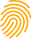 orange fingerprint icon representing customization