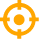 orange crosshair icon representing precision